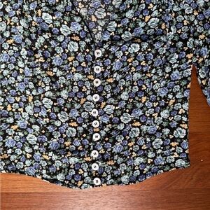 Parisian floral button blouse